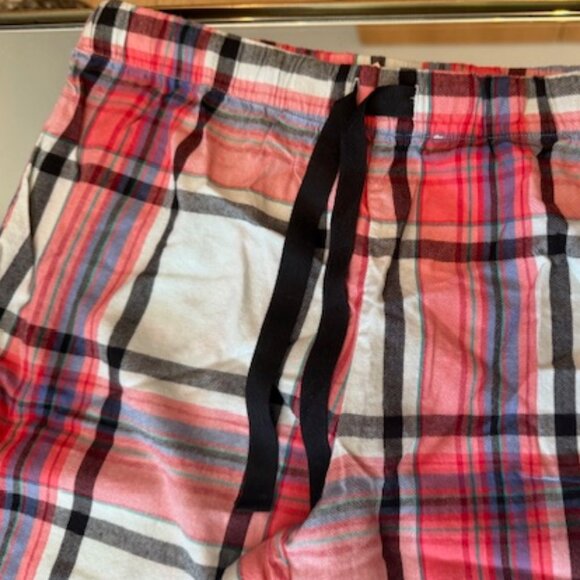 NWOT Victoria's Secret Turquoise & Pink Plaid Lightweight Flannel PJs - Size S - Picture 2 of 9